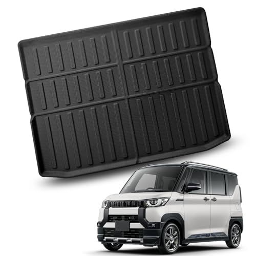 R★2023新型 三菱 デリカミニ B34A/B35A/B37A/B38A ラゲッジマットDELICA MINI 専用ラゲッジトレイ 3D 防水マット 30系 デリカ ミニ カーマット TPE製 滑り止めマット 取り付け簡単 無臭 ブラック 88458955