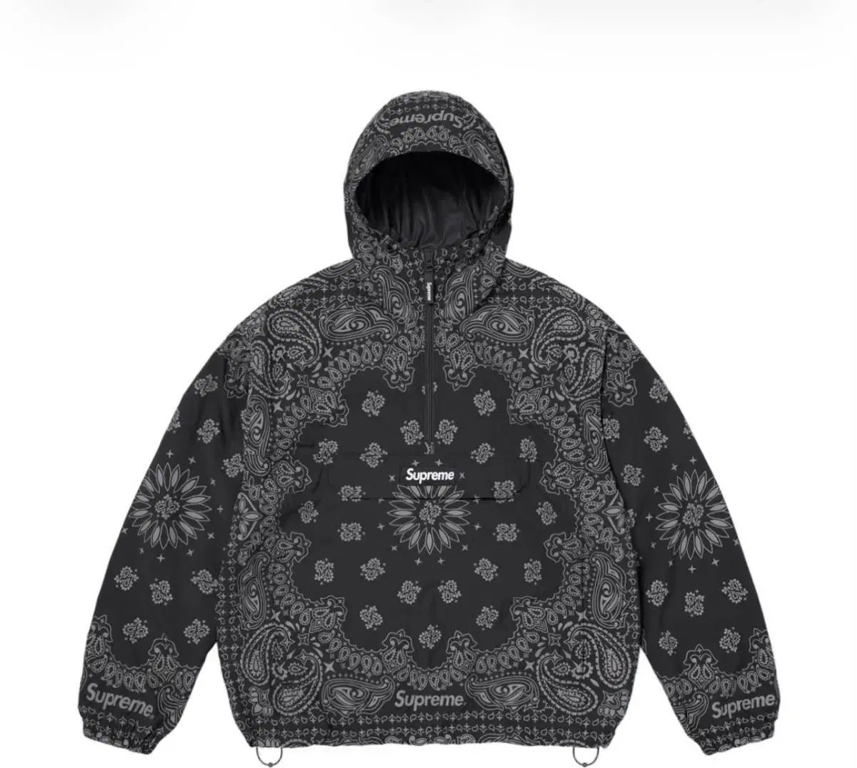 Supreme リフレクティブ バンダナ アノラック ブラック - 26SS
