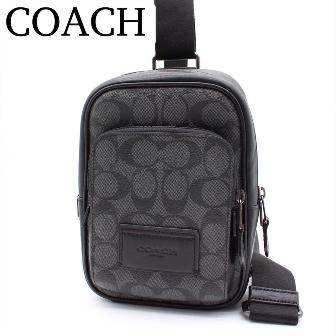 【極美品】COACH シグネチャー レーサー スリングバッグ ショルダーバッグ