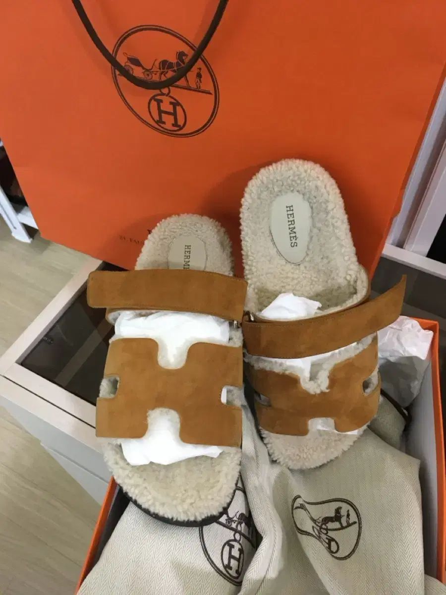 エルメス シープスキン シプレ Shearling GOLD 40サイズ