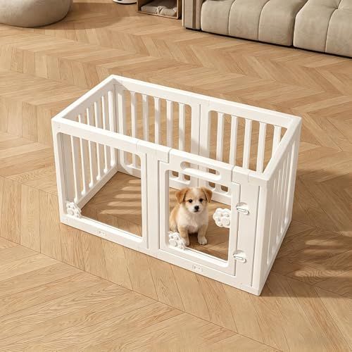ペットサークル 折りたたみ 犬 サークル 室内 置くだけ DIY ペットフェンス 透明アクリル板 大きめ パネル ペットケージ 小型犬 ドア付き 高さ60cm 犬げーじ 中型犬 おしゃれ ペット ゲージ 持ち運び 逃げ防止 滑り止め 丈夫 頑丈 傷つきにくい