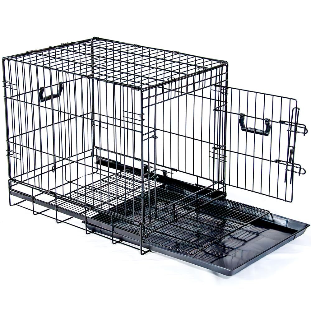 プチリュバン ペットケージ 犬 猫 Mサイズ すのこ付き トレー付き 幅41.7×奥行59.5×高52.5cm ケージ ゲージ ペットサークル ペットゲージ 折りたたみ 小型犬 中型犬
