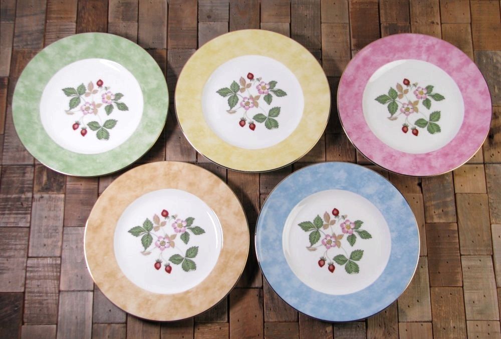 WEDGWOOD ウェッジウッド ワイルドストロベリー フルリムプレート5枚