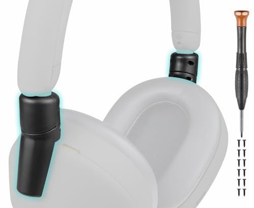 SOULWIT ヘッドセット 交換 スライダー for Sony WH-1000XM5 (WH1000XM5) 用 ヘッドバンド 調節 ヒンジ 接続 コネクター キット サイド カバー 互換性 折りたたみ 保護 ジョイント 破損を修理 & 防止 ヘッドホンJu
