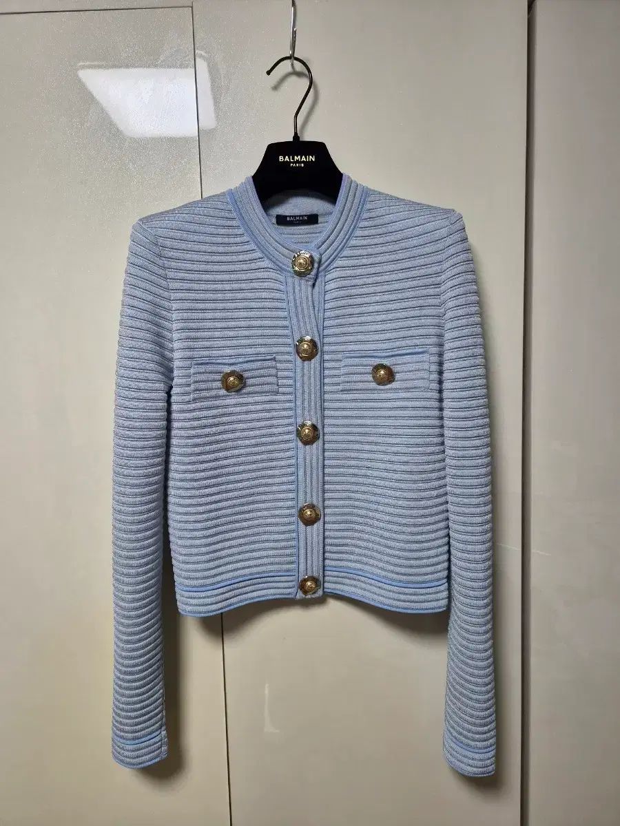 新品 BALMAIN バルマン ニット カーディガン ブルー