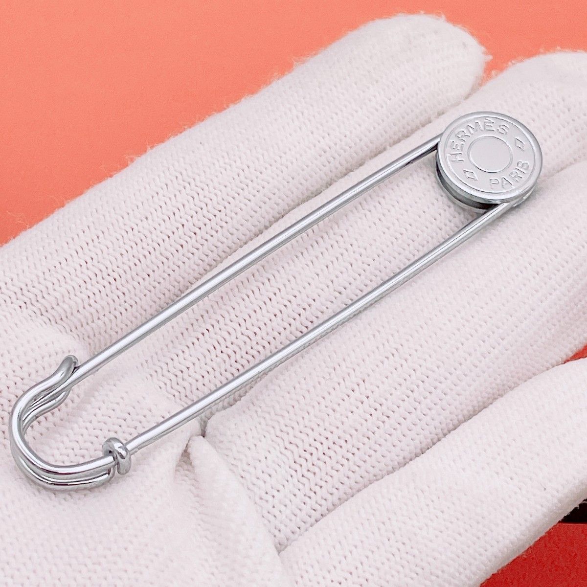 ◇エルメス◇清掃消毒済 HERMES セリエ ピンブローチ ブローチ 安全