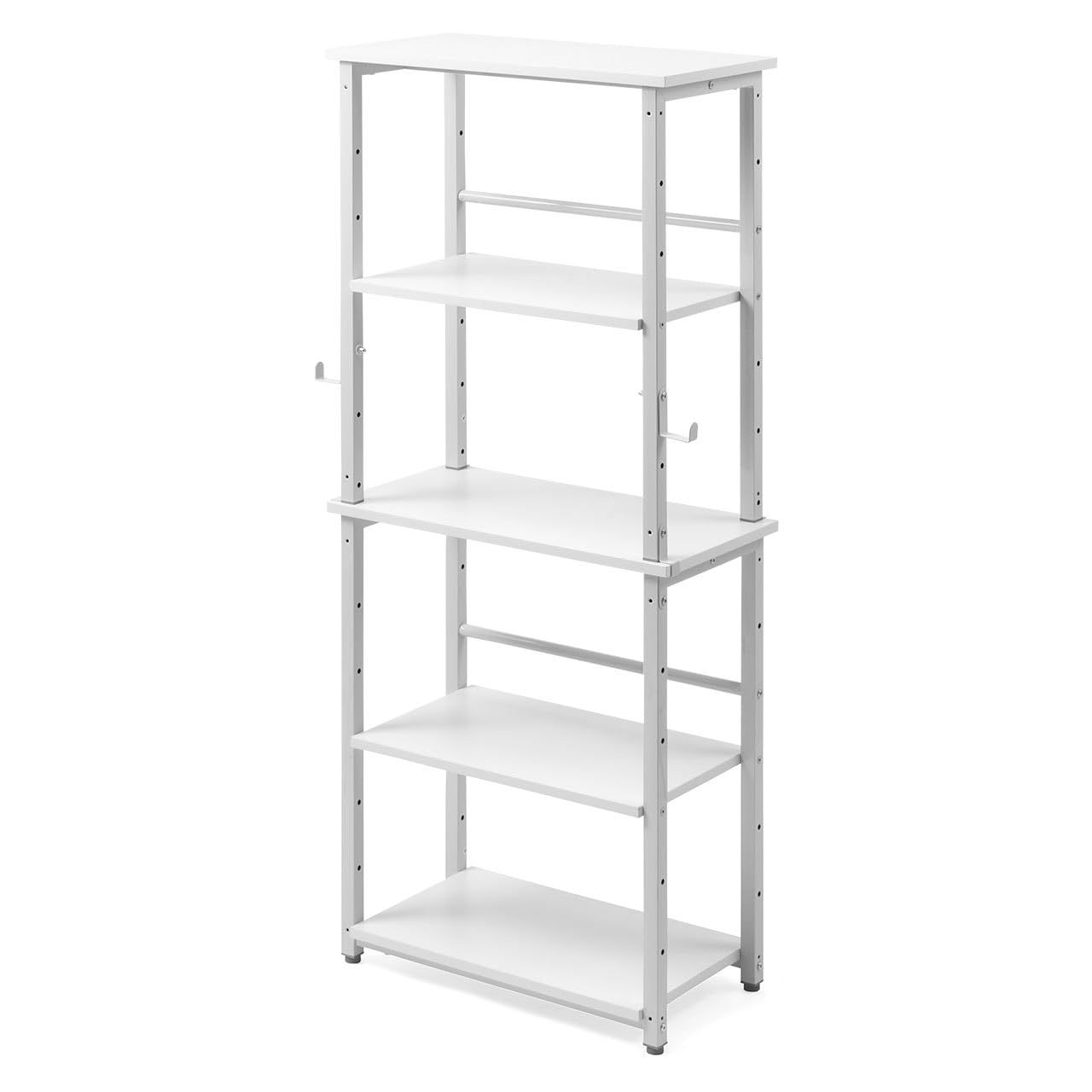 サンワダイレクト デスクサイドラック 上下分割 高さ138.9/70cm 幅60×奥行30cm 総耐荷重60kg 収納ラック オープンラック シェルフ ホワイト 100-DESKF052Wｍａ