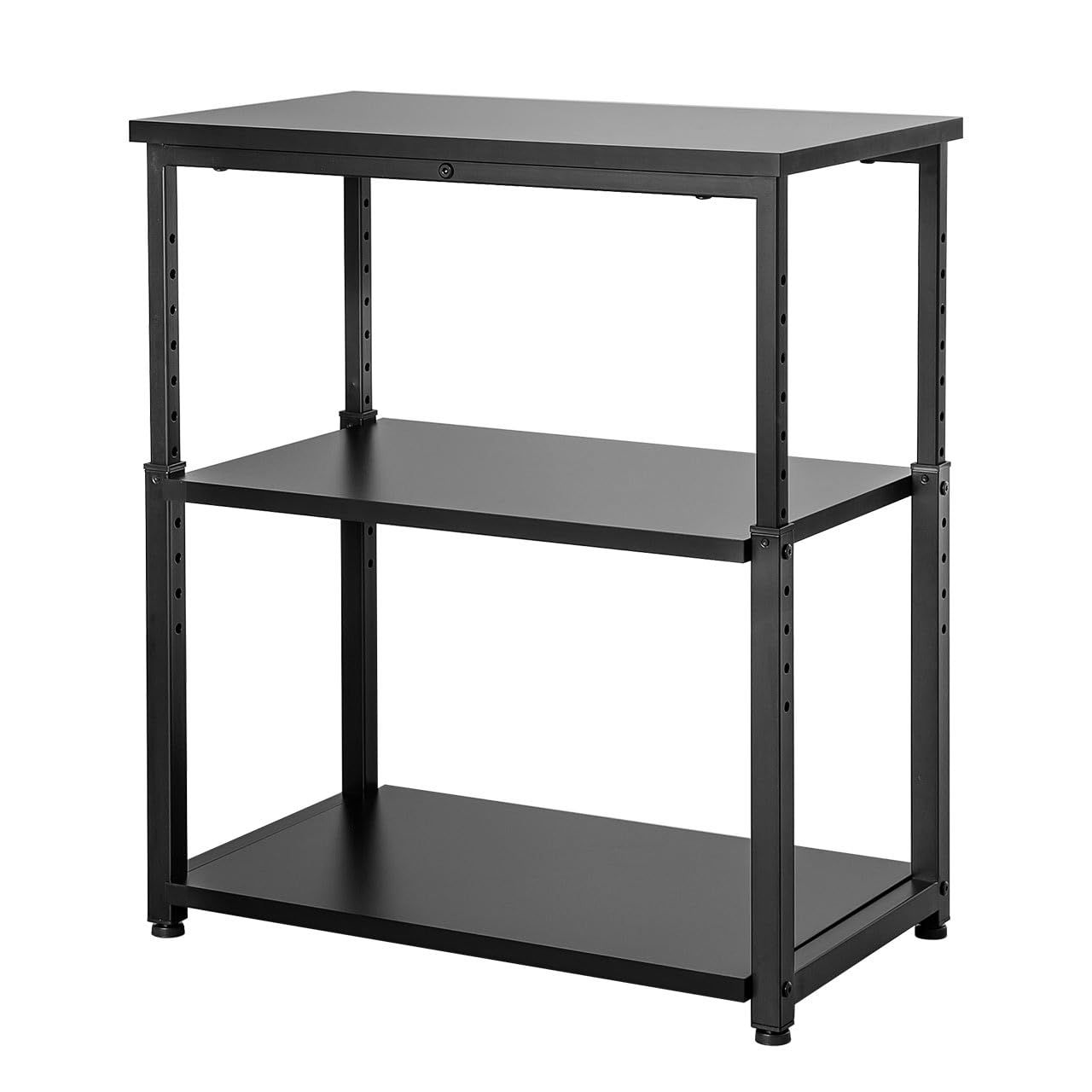 サンワダイレクト デスクサイドラック 高さ8段階 57-78cm 幅60cm×奥行35cm 総耐荷重35kg オープンシェルフ 収納ラック 100-DESKF051BKｍａ