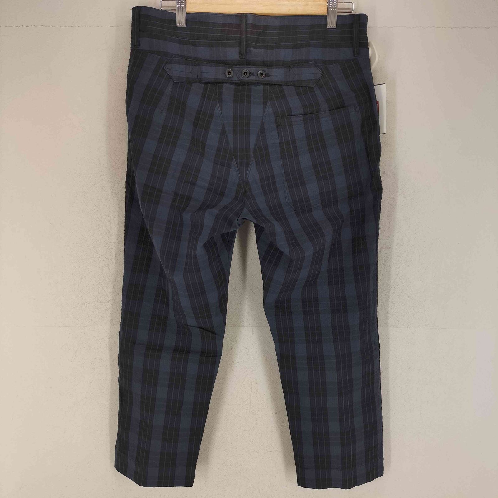 チェック柄サッカースラックスパンツ エイス A MADE IN JAPAN シア