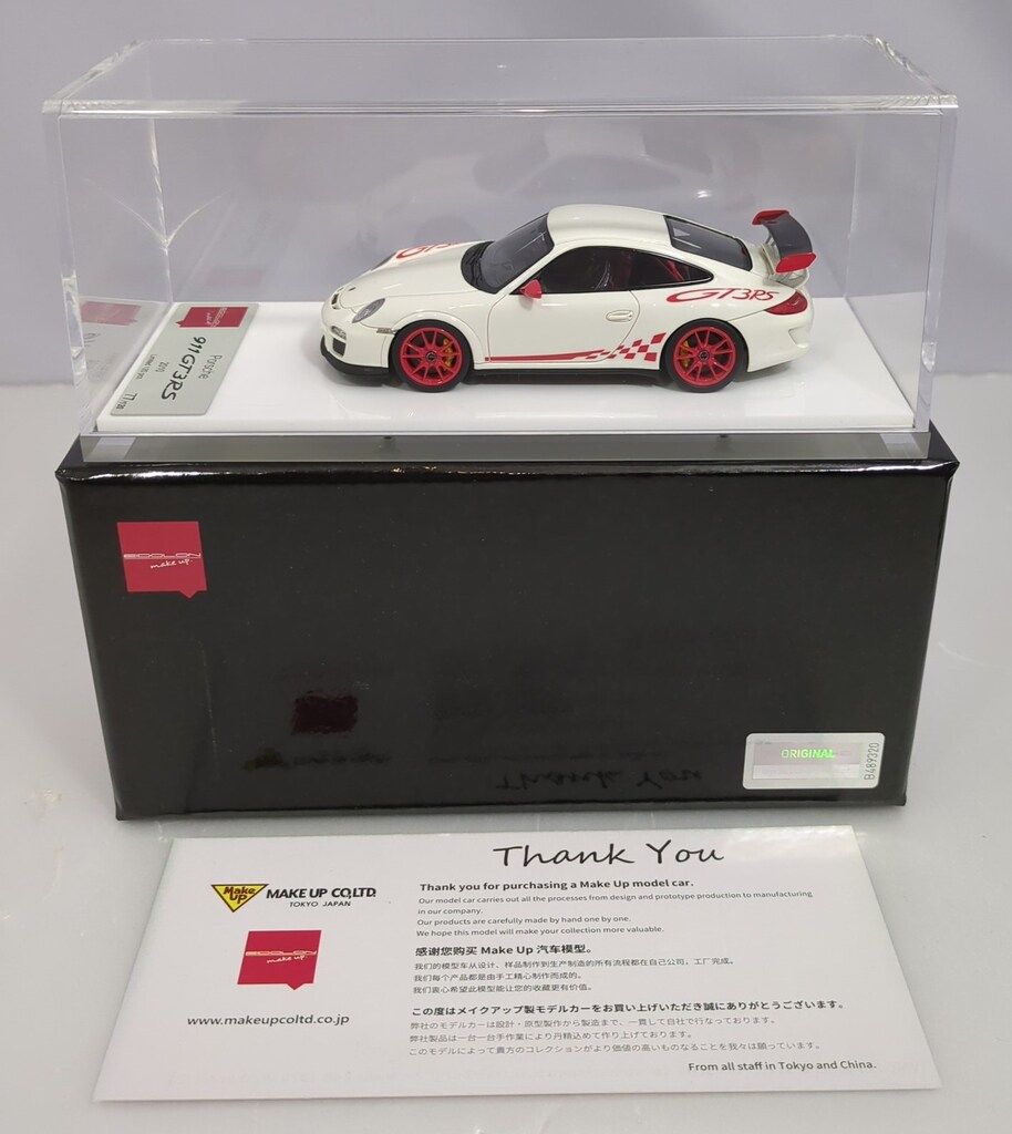 Make Up 1/43 EIDOLON Porsche 911(997.2) GT3 RS 2010 White/Red Stripe EM603B
