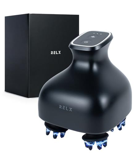 RELX 【AbemaTVで紹介】 EMS ヘッドスパ IPX7防水【日本企業企画】美容家電 頭皮ブラシ 頭皮ケア ギフト プレゼント 父の日 ギフト プレゼント スカルプケア (マットブラック)pms 64f47bab