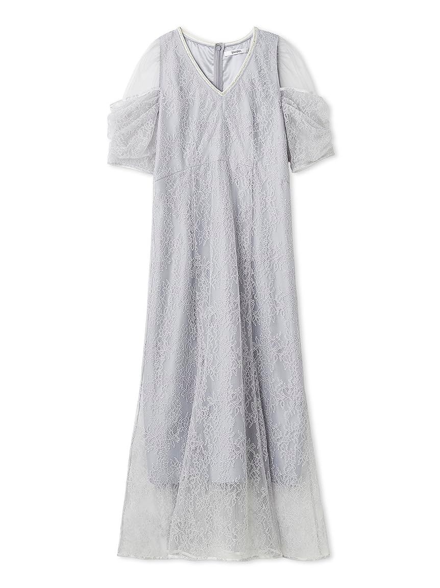 新品 [スナイデル] ラメブレードVネックレースドレス SWFO261326 レディース GRY 0