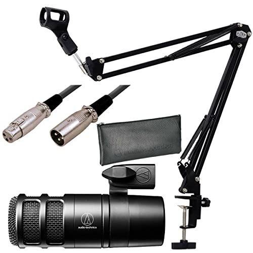 Audio-Technica AT2040 ダイナミックマイク アームスタンド基本セット -3mXLR-XLRマイクケーブル、アームマイクスタンド付-Ju