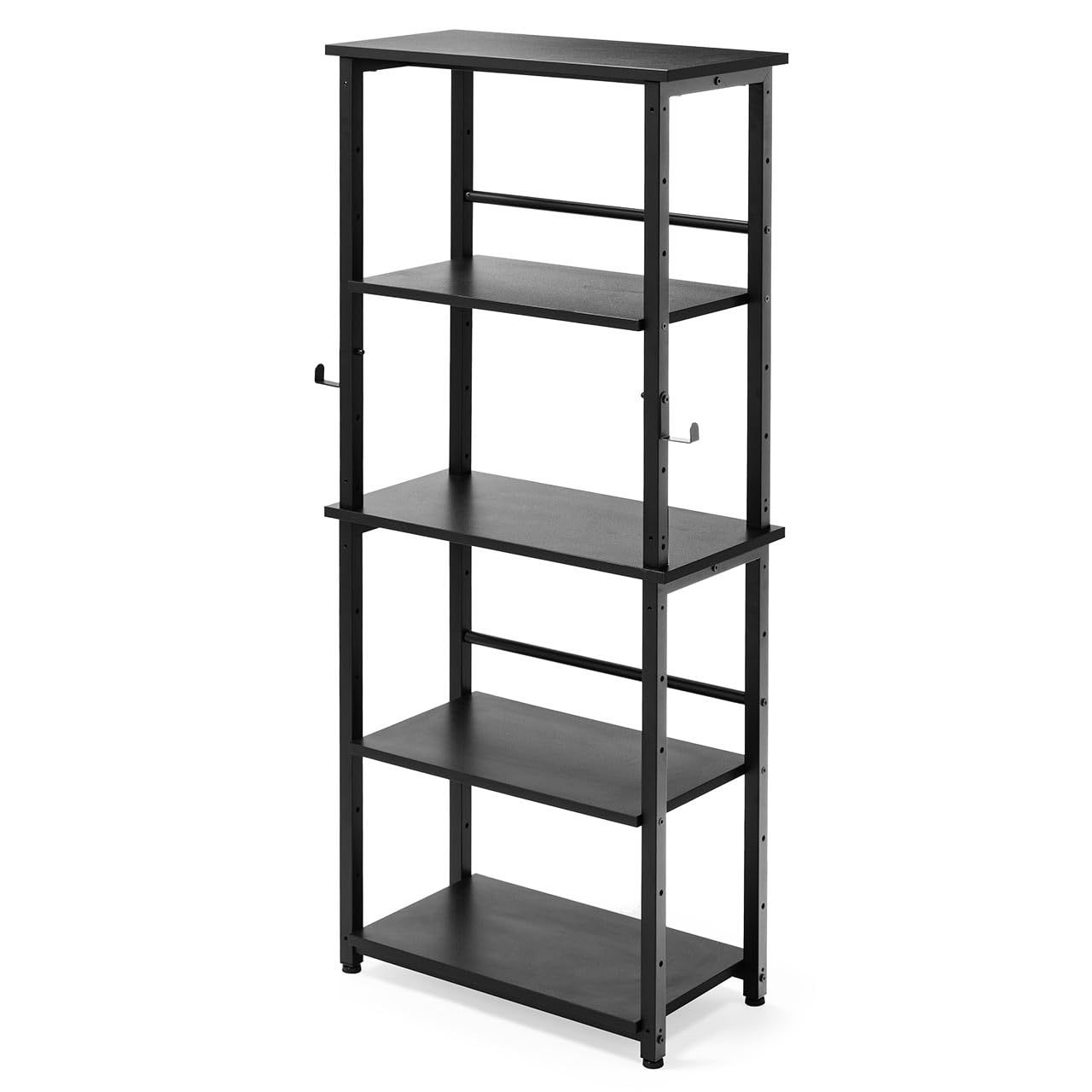 サンワダイレクト デスクサイドラック 上下分割 高さ138.9/70cm 幅60×奥行30cm 総耐荷重60kg 収納ラック オープンラック シェルフ ブラック 100-DESKF052BKｍａ