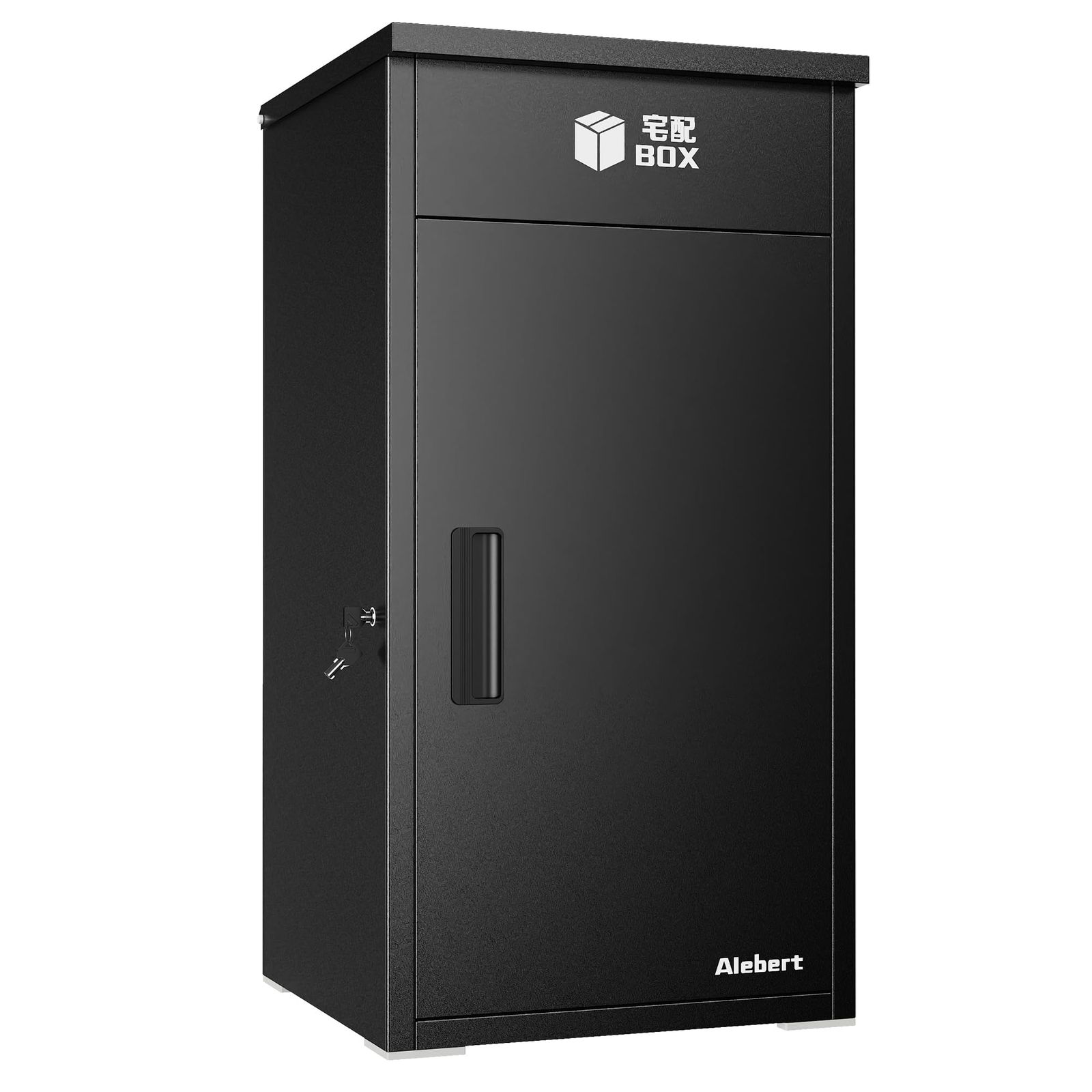 Alebert｢アレベルト｣ 宅配ボックス 屋外 防水 「メーカー」宅配BOX 大容量 宅配便ボックス 2つの投函口 複数受け取り可能 置き配ボックス 受け取りボックス 鍵2本付き 南京錠付き 使用説明マグネット 戸建て用 個人宅 大型 盗難 f1ead068