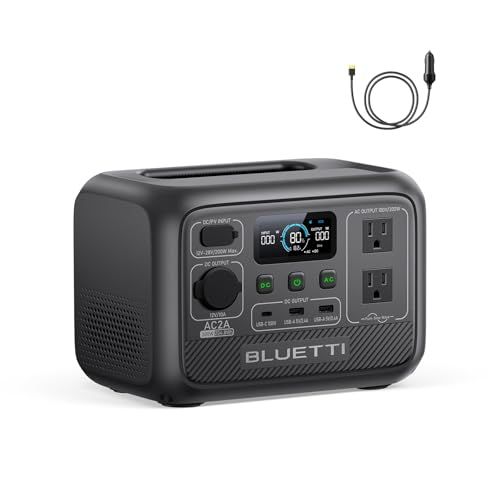 BLUETTI ポータブル電源 AC2A 204Wh/300W APP遠隔操作 UPS機能 リン酸鉄リチウム 40分で80%まで充電 純正弦波 パススルー機能 MPPT制御方式採用 家庭アウトドア両用 バックアップバッテリー キャンプ/車中泊/防災グッズ/Ju