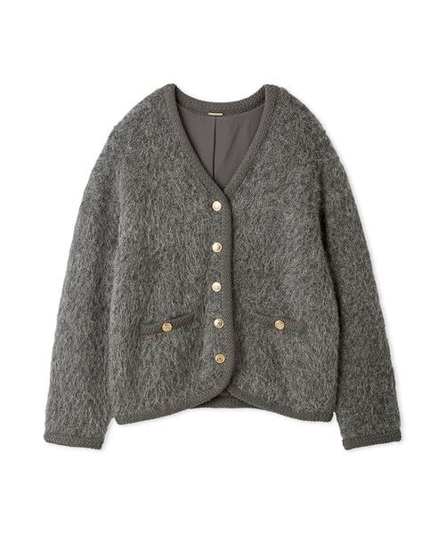 新品 [スナイデル] ファーライクロングニットジャケット SWNJ255146 レディース CGRY Free Size