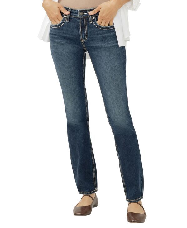 シルバー ジーンズ レディース ボトムス デニムパンツ ストレート Silver Jeans Co Womensuki Mid Rise Curvy Fit Straight Leg Jeans Au