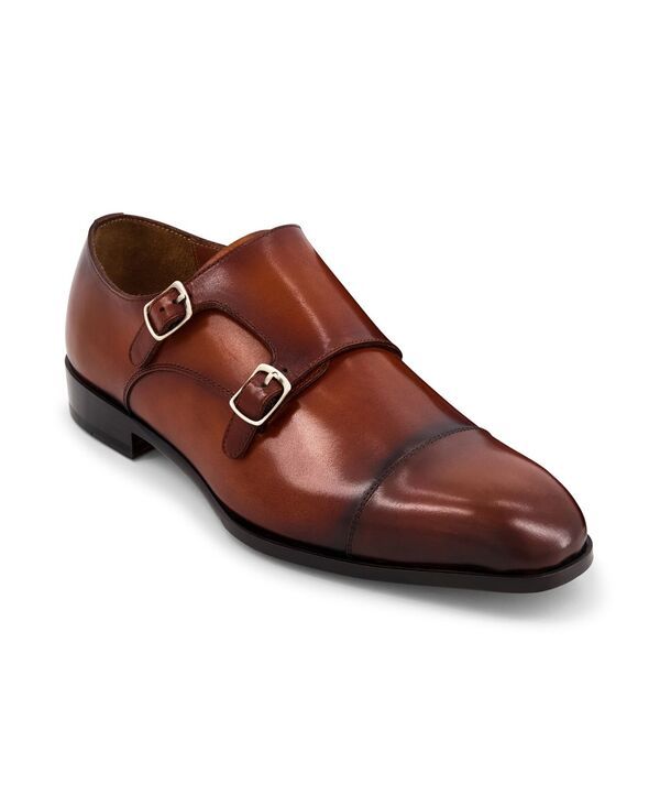 アンソニー ヴィア メンズ シューズ オックスフォード モンク Anthony Veer Mens Bexley Double Monk Slip On Oxford Tan タン