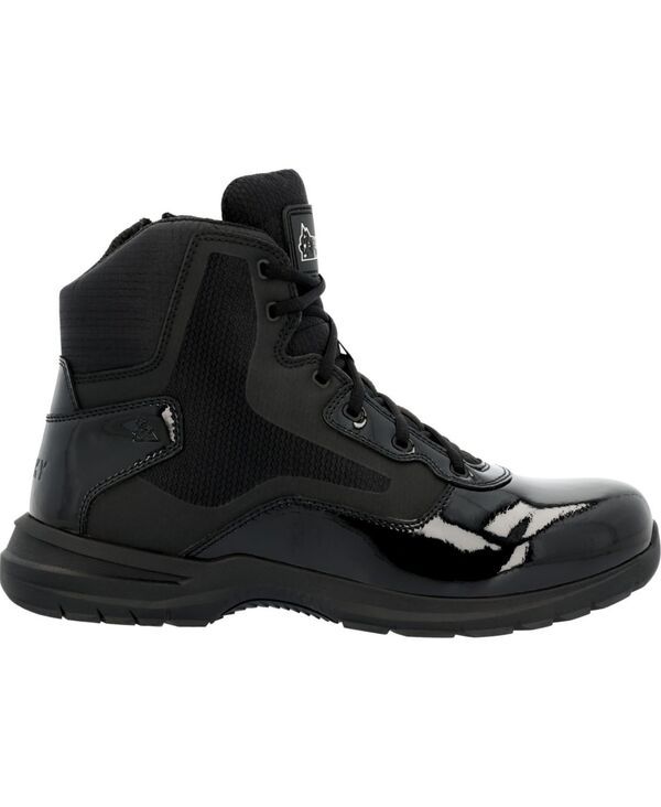 ロッキー メンズ シューズ ブーツ・レインブーツ ROCKY Mens Cadet 6 Black Side Zipublic Service Boot Black ブラック