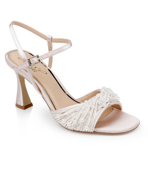 ジュウェルダグレイミシュカ レディース シューズ サンダル Jewel Badgley Mischka Womens Fanny Dress Sandals Champagne Satin シャンパン