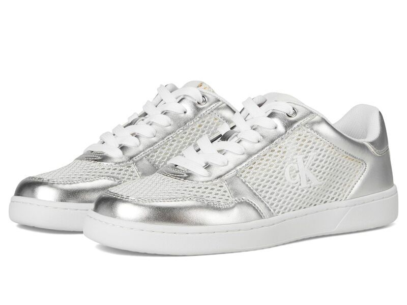 カルバンクライン レディース シューズ スニーカー Calvin Klein Heyra Silver Metallic シルバー
