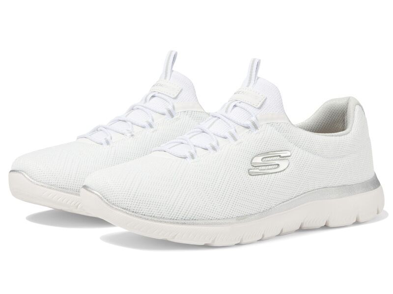 スケッチャーズ レディース シューズ スニーカー SKECHERS Summits Artistry Chic White Silver ホワイト