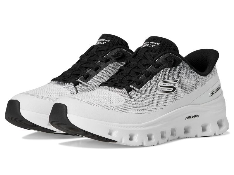 スケッチャーズ レディース シューズ スニーカー SKECHERS Arch Fit GlideStep Pro SlipIns White Black ホワイト