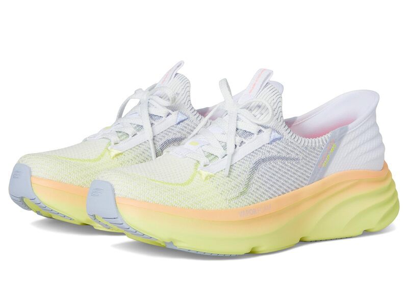 スケッチャーズ レディース シューズ スニーカー SKECHERS DLux Vapor Hands Free SlipINS White ホワイト