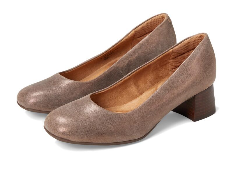 コンフォーティバ レディース シューズ ヒール Comfortiva Peach Coffee Metallic Suede コーヒー