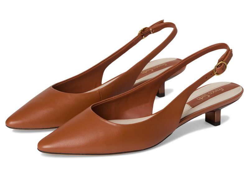 フランコサルト レディース シューズ ヒール Franco Sarto Pura2 Slingback Shoes Cognac Brown Leather ブラウン