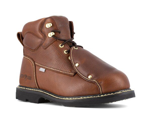 アイロンエイジ メンズ シューズ ブーツ・レインブーツ Tシャツ ブーツ Iron Age Groundbreaker Short Steel Toe Work Boot Dark Brown ブラウ