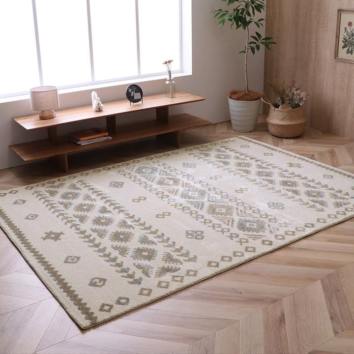 部屋に上品な佇まいを トルコ製ウィルトン カーペット 約80×140cm