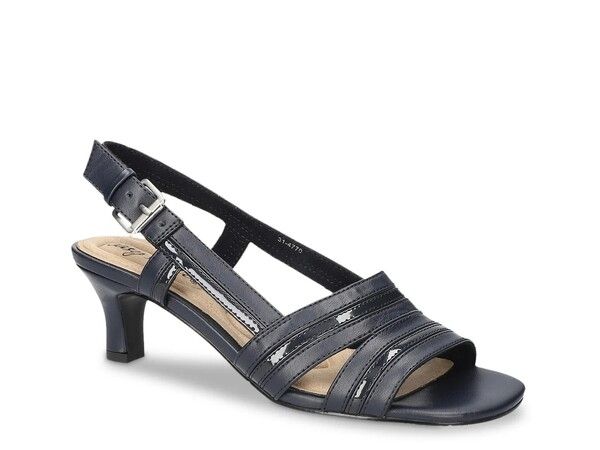 イージーストリート レディース シューズ サンダル Easy Street Meghan Sandal Navy Synthetic ネイビー