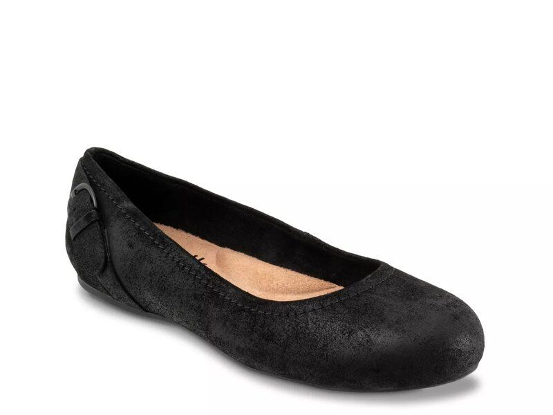 ソフトウォーク レディース シューズ パンプス Softwalk Sydney Ballet Flat Black Suede ブラック