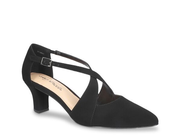 イージーストリート レディース シューズ パンプス Easy Street Elegance Pump Black Suede ブラック