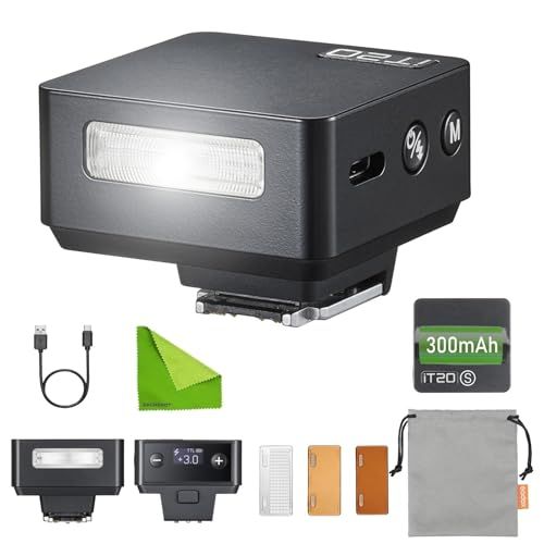 【日本正規代理店品】Godox iT20 オンカメラフラッシュ Sony ZV-1 / ZV-E10 / ZV-1 II 対応 超軽量 コンパクトながら高性能/TTL 自動とM 手動発光/フル発光 700 回可能/1.5s ?速リサイクル連写/磁吸式アタッJu