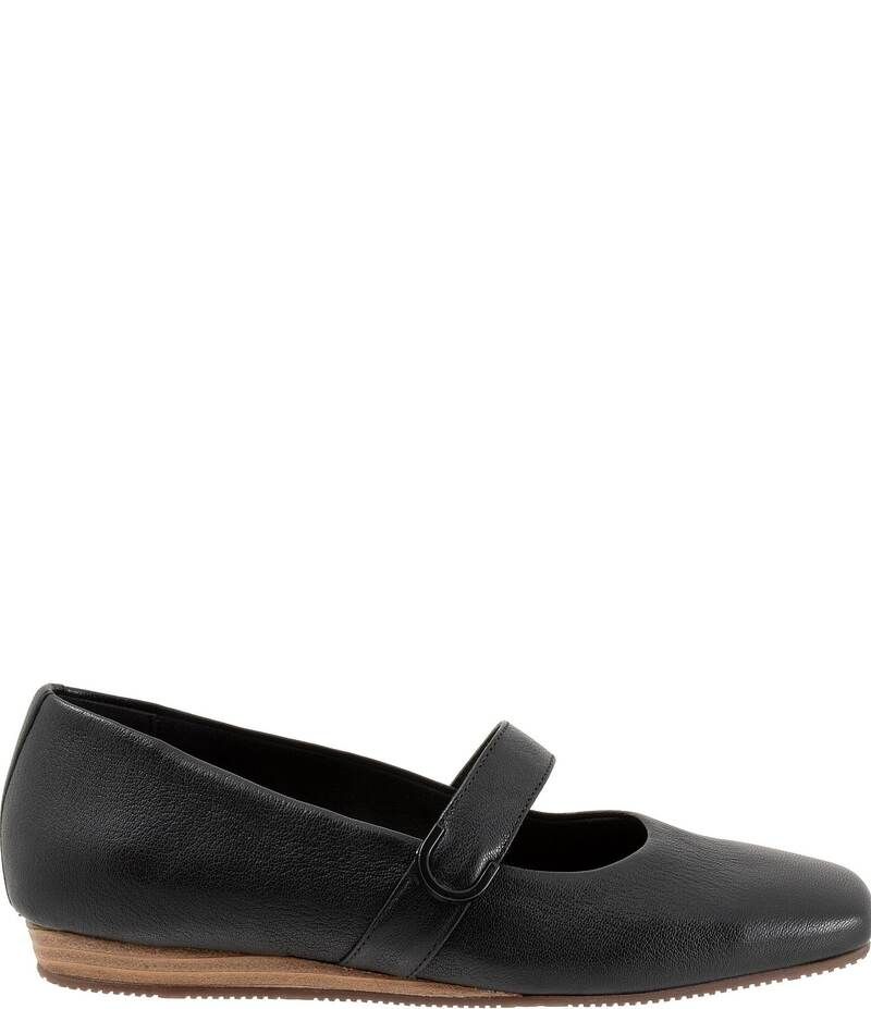 ソフトウォーク レディース シューズ パンプス レザー SoftWalk Valdivia Leather Mary Jane Flats Black ブラック