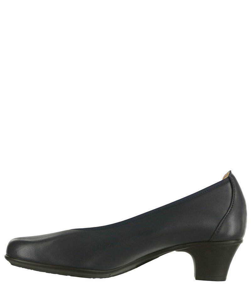 サス レディース シューズ パンプス レザー ヒール SAS Milano Leather Block Heel Pumps Navy ネイビー