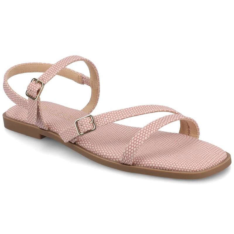 ジャーニー レディース シューズ サンダル アンクル Journee Brianna Womens Ankle Strap Sandals Pink Lizard ピンク