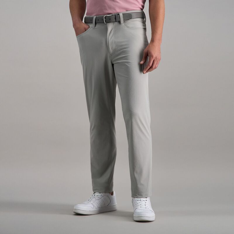 ハガー メンズ ボトムス カジュアルパンツ ナイロン Mens Haggar Sport Performance Straight Fit Nylon Tech Pants Light Grey グレ