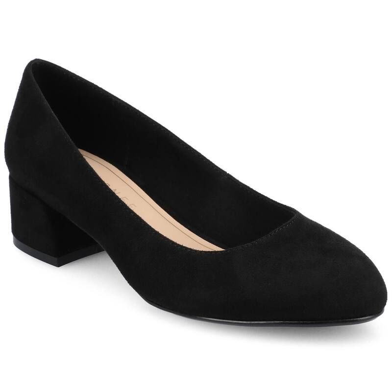ジャーニー レディース シューズ パンプス ヒール Journee Medium and Wide Width Saarii WomenslipOn Block Heel Pumps Black Su