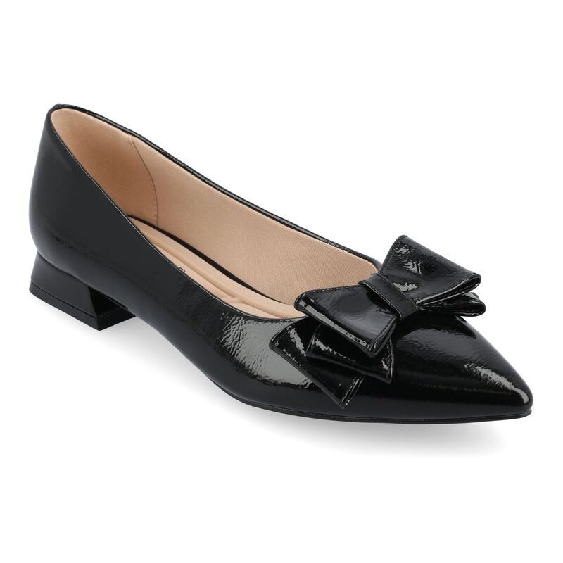 ジャーニー レディース シューズ サンダル Journee Ophelia Womens Flats Patent Black ブラック