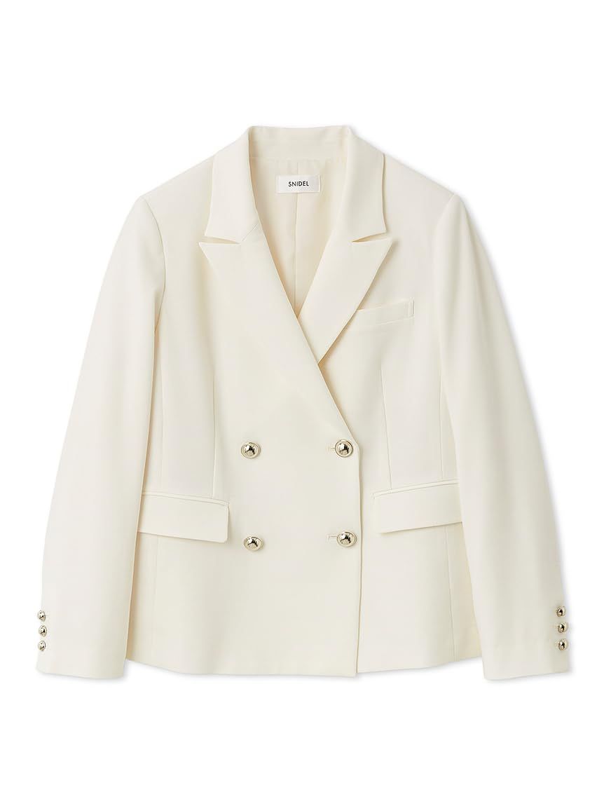 新品 [スナイデル] Sustainableダブルブレストジャケット SWFJ261077 レディース IVR 0