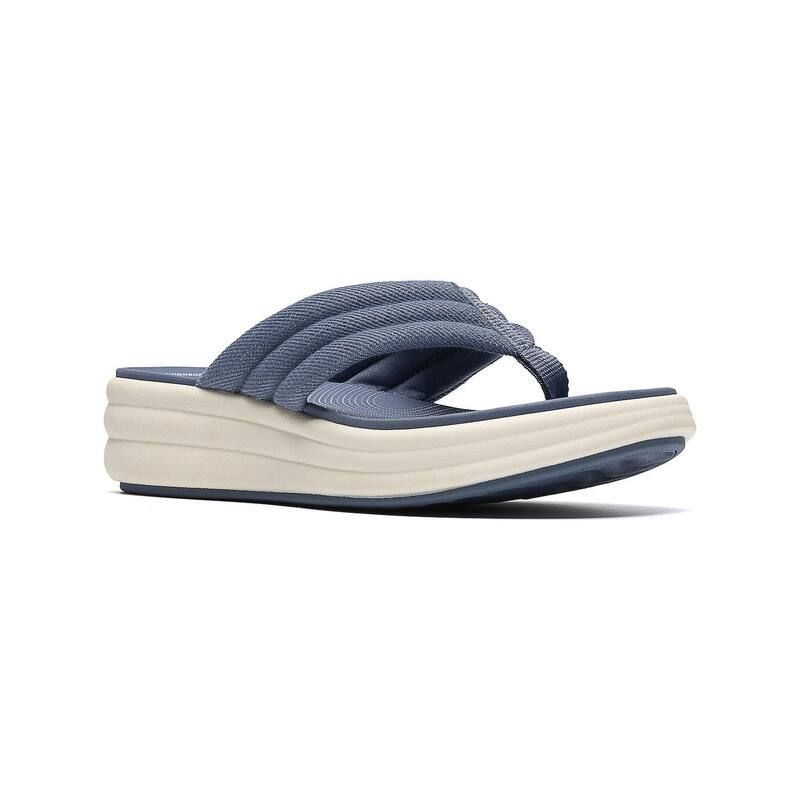 クラークス レディース シューズ サンダル Clarks Cloudsteppers Drift Carmen Womens Cushioned Sandals Blue Gray グレー