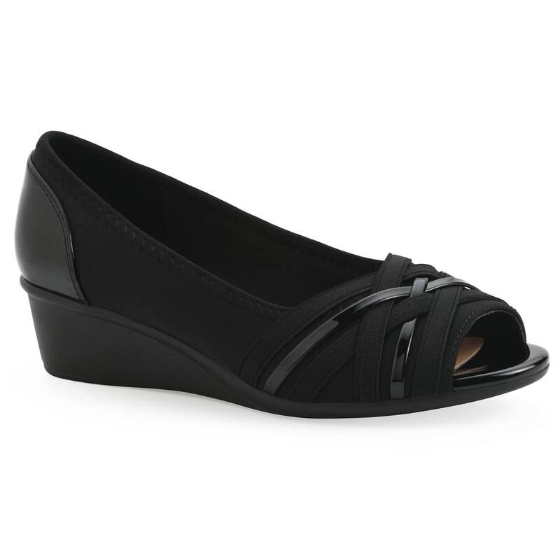 クリフバイホワイトマウンテン レディース シューズ サンダル Cliffs by White Mountain Boldest Womens Peep Toe Wedge Sandals Black