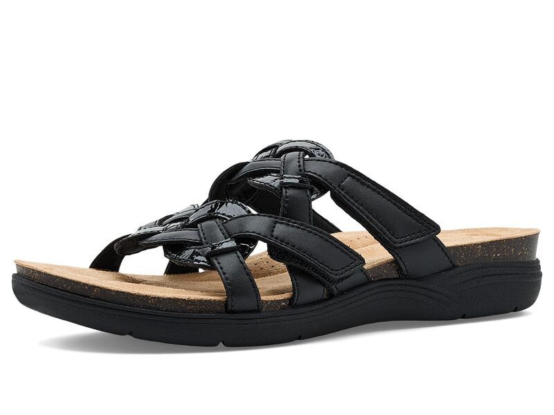 クラークス レディース シューズ サンダル Clarks April Rae Black Combi Coa ブラック