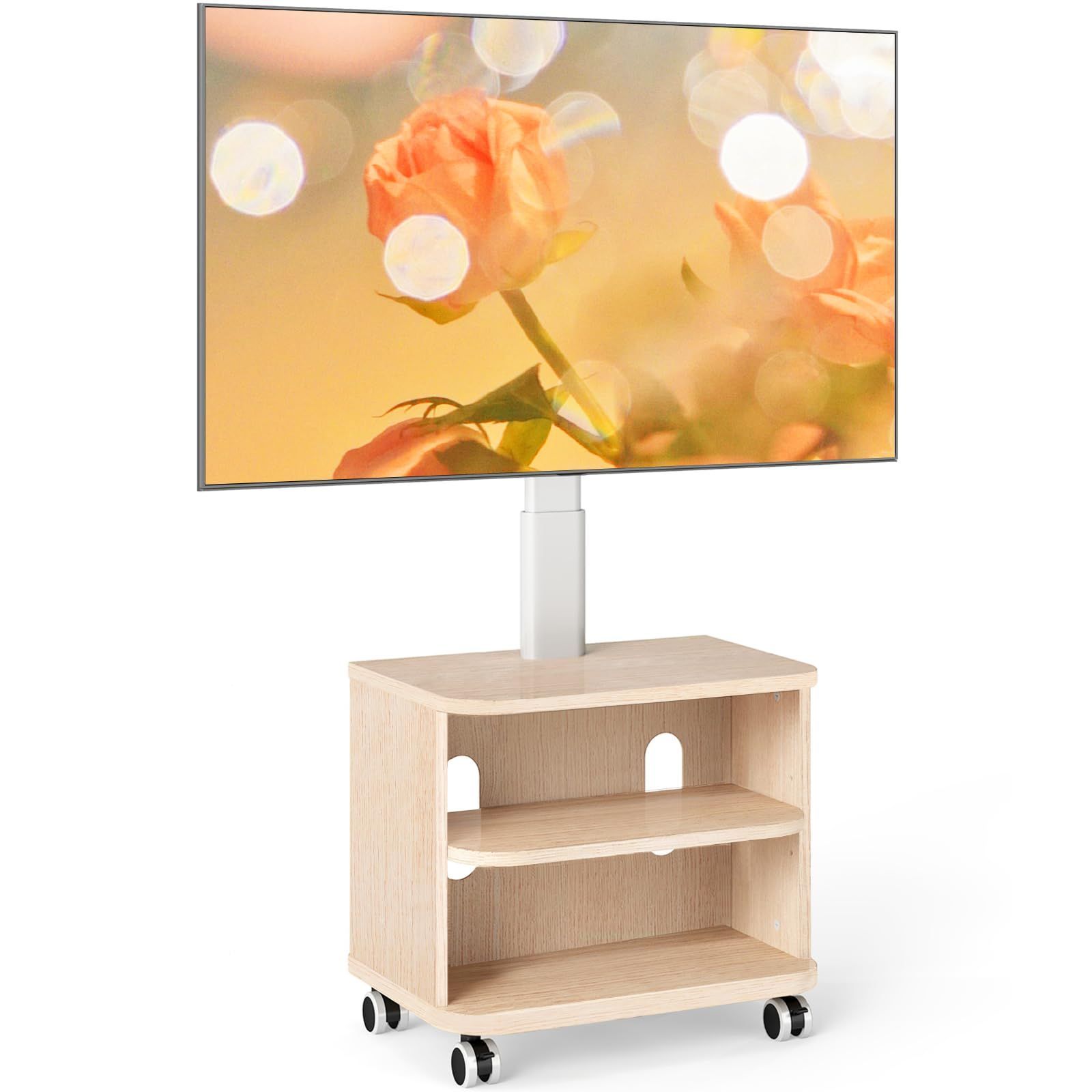 【人気商品】テレビボード テレビ台 スタンド付き 32-65型対応 耐荷重40kg キャスター付き ローボード 壁寄せテレビスタンド tv テレビスタンド stand 高さ調節可能 収納力 Rfiver 家用 ホワイト 11,030円