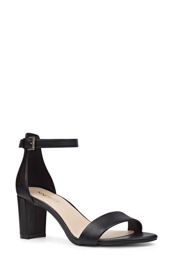 ナインウェスト レディース シューズ ヒール サンダル アンクル Nine West Pruce Ankle Strap Sandal Black Patent ブラック