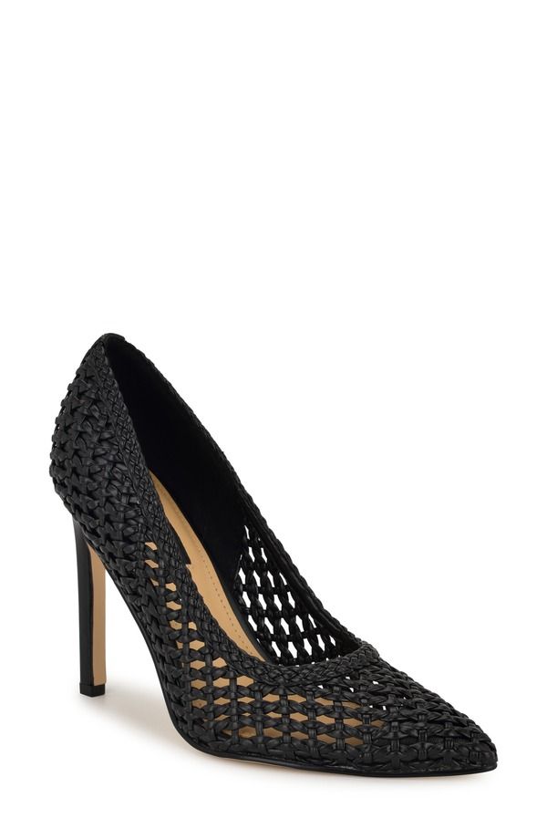 ナインウェスト レディース シューズ ヒール Nine Westatiana Pointed Toe Pump Black Woven ブラック 20,931円